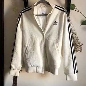 Adidas Originals three stripe lace bomber jacket